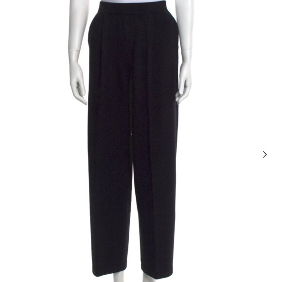 St. John Basics Black Santana Knit pants - Picture 1 of 9